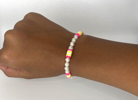 Pink Lemonade Pearl Bracelet