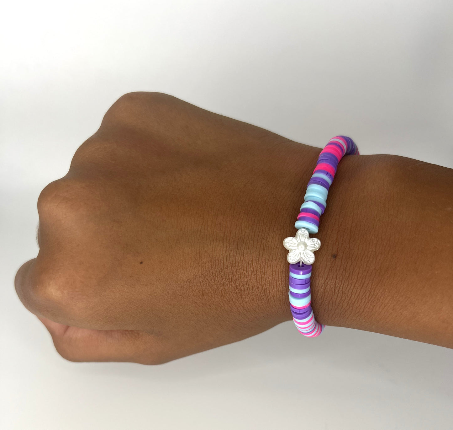 Purple Bloom Charm Bracelet